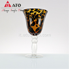 Stampa leopardo Martini in vetro bevanda vino tazza